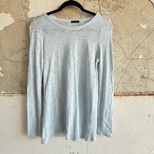 ATM Anthony Thomas Melillo Long Sleeve Slub Cotton Tee Light Blue XS
